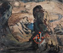 λ JULIAN TREVELYAN (BRITISH 1910-1988), A MOUNTAIN LANDSCAPE, YUGOSLAVIA