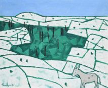 λ JULIAN TREVELYAN (BRITISH 1910-1988), A LANDSCAPE WITH DONKEY, CAUSSE, FRANCE