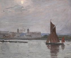 SIR JOHN LAVERY (BRITISH 1856-1941), THE RIVER AT GREENWICH