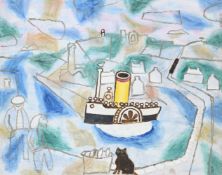 λ JULIAN TREVELYAN (BRITISH 1910-1988), PLEASURE STEAMER