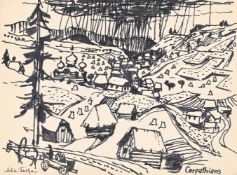 λ JULIAN TREVELYAN (BRITISH 1910-1988), A VIEW IN THE CARPATHIANS