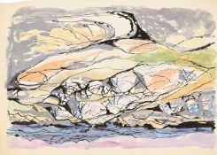 λ JULIAN TREVELYAN (BRITISH 1910-1988), A ROCKY LANDSCAPE