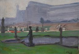 SIR JOHN LAVERY (BRITISH 1856-1941), CRYSTAL PALACE IN RAIN