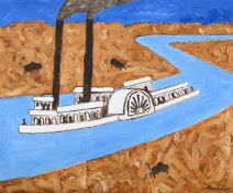 λ JULIAN TREVELYAN (BRITISH 1910-1988), MISSISSIPPI SHOWBOAT