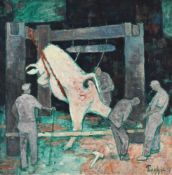 λ JULIAN TREVELYAN (BRITISH 1910-1988), SHOEING OXEN II