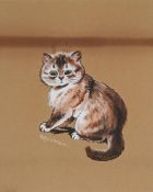 LOUIS WAIN (BRITISH 1860-1939), A SEATED KITTEN