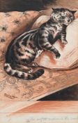 LOUIS WAIN (BRITISH 1860-1939), THE SOFTEST CUSHION IN THE WORLD