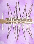 λ JULIAN TREVELYAN (BRITISH 1910-1988), PORT OF LONDON CRANES