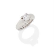 CARTIER, A DIAMOND SINGLE STONE 'C DE CARTIER' RING
