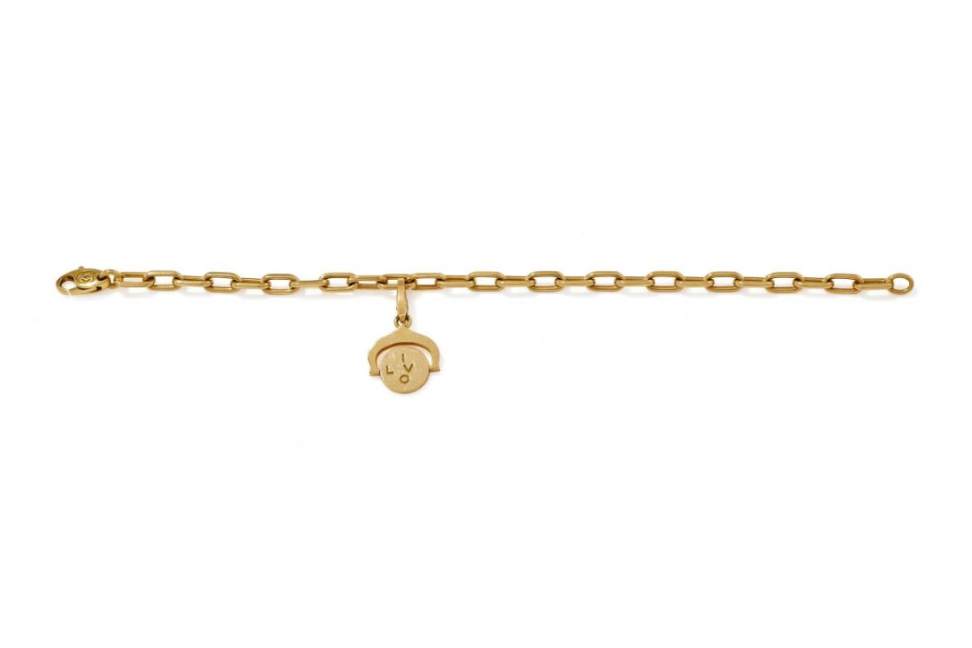 CARTIER, A 'SANTOS' BRACELET WITH 'I LOVE YOU' CHARM - Image 2 of 3