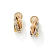 CARTIER, A PAIR OF 'TRINITY' EARRINGS