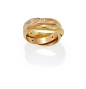 CARTIER, A DIAMOND SET 'TRINITY' RING