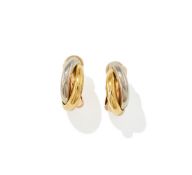 CARTIER, A PAIR OF 'TRINITY' EARRINGS