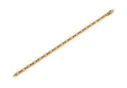 CARTIER, AN 18CT GOLD 'FIGARO' BRACELET