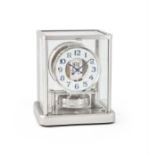 JAEGER LECOULTRE, ATMOS PERPETUELLE, A GLASS AND CHROME PLATED TIMEPIECE