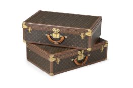 LOUIS VUITTON, MONOGRAM, A MATCHED PAIR OF COATED CANVAS HARD TRAVELLING CASES