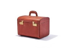 GUCCI, A BROWN LEATHER VANITY CASE