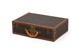 LOUIS VUITTON, MONOGRAM, A VINTAGE COATED CANVAS HARD SUITCASE