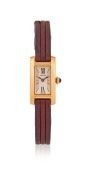 CARTIER, TANK ALONGEE LANIERES, REF. 2593, A LADY'S 18 CARAT GOLD WRISTWATCH