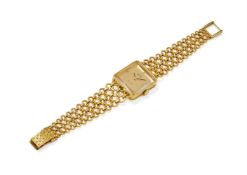 OMEGA DE VILLE, REF. 8196, A LADY'S 18 CARAT GOLD BRACELET WATCH