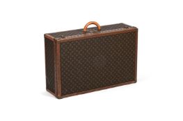 LOUIS VUITTON, MONOGRAM, A VINTAGE COATED CANVAS HARD SUITCASE