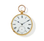 EDWARD H. BOTT, LEICESTER, AN 18 CARAT GOLD OPEN FACE POCKET WATCH