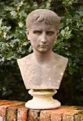 AFTER THE ANTIQUE, A MARBLE BUST OF AUGUSTUS CAESAR, ITALIAN, 19TH CENTURY
