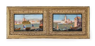 ‡ A PAIR OF ITALIAN PIETRA DURE PANELS, FLORENCE, LATE 18TH OR EARLY 19TH CENTURY