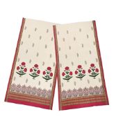 A PAIR OF INDIAN BLOCK-PRINTED AND HAND-PAINTED PANELS, BY BRIGITTE SINGH, LATE 20TH CENTURY