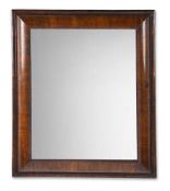 A QUEEN ANNE WALNUT CUSHION MIRROR, CIRCA 1710