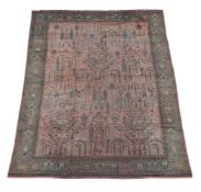 AN USHAK CARPET, OF WILLOW TREE DESIGN, CIRCA 1920