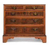 AN OLIVEWOOD OYSTER VENEERED CHEST OF DRAWERS, CIRCA 1690 AND LATER