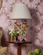 A LARGE VICTORIAN IRONSTONE LAMP BASE, MID 19TH CENTURY