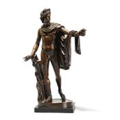 AFTER THE ANTIQUE, A FRENCH BRONZE FIGURE OF THE APOLLO BELVEDERE, LATE 19TH CENTURY