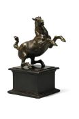 AFTER THE MODEL BY LEONARDO DA VINCI (ITALIAN, 1452-1519), A BRONZE MODEL OF A REARING HORSE