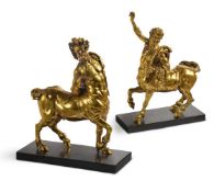 AFTER THE ANTIQUE, A PAIR OF BRONZE FIGURES OF THE FURIETTI CENTAURS, ITALIAN, 19TH CENTURY