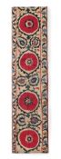 A SILK SUZANI PANEL, UZBEKISTAN, 18TH CENTURY
