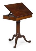 A GEORGE II MAHOGANY ADJUSTABLE MUSIC OR READING STAND, CIRCA 1750