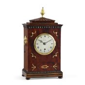 A REGENCY BRASS INLAID MAHOGANY BRACKET TIMEPIECE