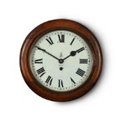 A GEORGE V ‘GENERAL POST OFFICE’ MAHOGANY TEN INCH FUSEE DIAL WALL TIMEPIECE