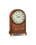 Y A REGENCY MAHOGANY BRACKET CLOCK
