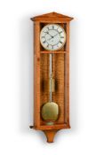A RARE VIENNA BIEDERMEIER LOCHENASH 'DACHLUHR' WALL TIMEPIECE