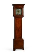 A WILLIAM III EIGHT-DAY LONGCASE CLOCK MOVEMENT AND DIAL IN A LATER FRUITWOOD CASE