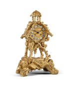 A RARE FRENCH LOUIS PHILIPPE ORMOLU ‘TREE HOUSE’ CLOCK