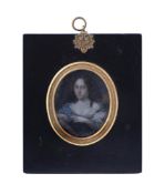 FOLLOWER OF SIR PETER LELY, MINIATURE PORTRAIT OF RACHEL BOURCHIER, COUNTESS OF BATH