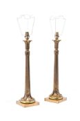 A PAIR OF SOANE BRITAIN LACQUERED BRASS TABLE LAMPS, IN LOUIS PHILIPPE STYLE, MODERN