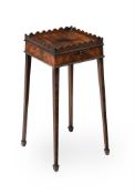 A GEORGE III MAHOGANY URN STAND, CIRCA 1790