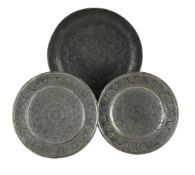 THREE PERSIAN TINNED COPPER DISHES, QAJAR, IRAN, FIRST HALF 20TH CENTURY