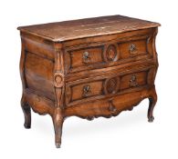 A WALNUT COMMODE, FRENCH PROVINCIAL, 19TH CENTURY
