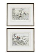 λ HENRY WILKINSON (BRITISH 1921-2011), THE HUNT, A SET OF TWO